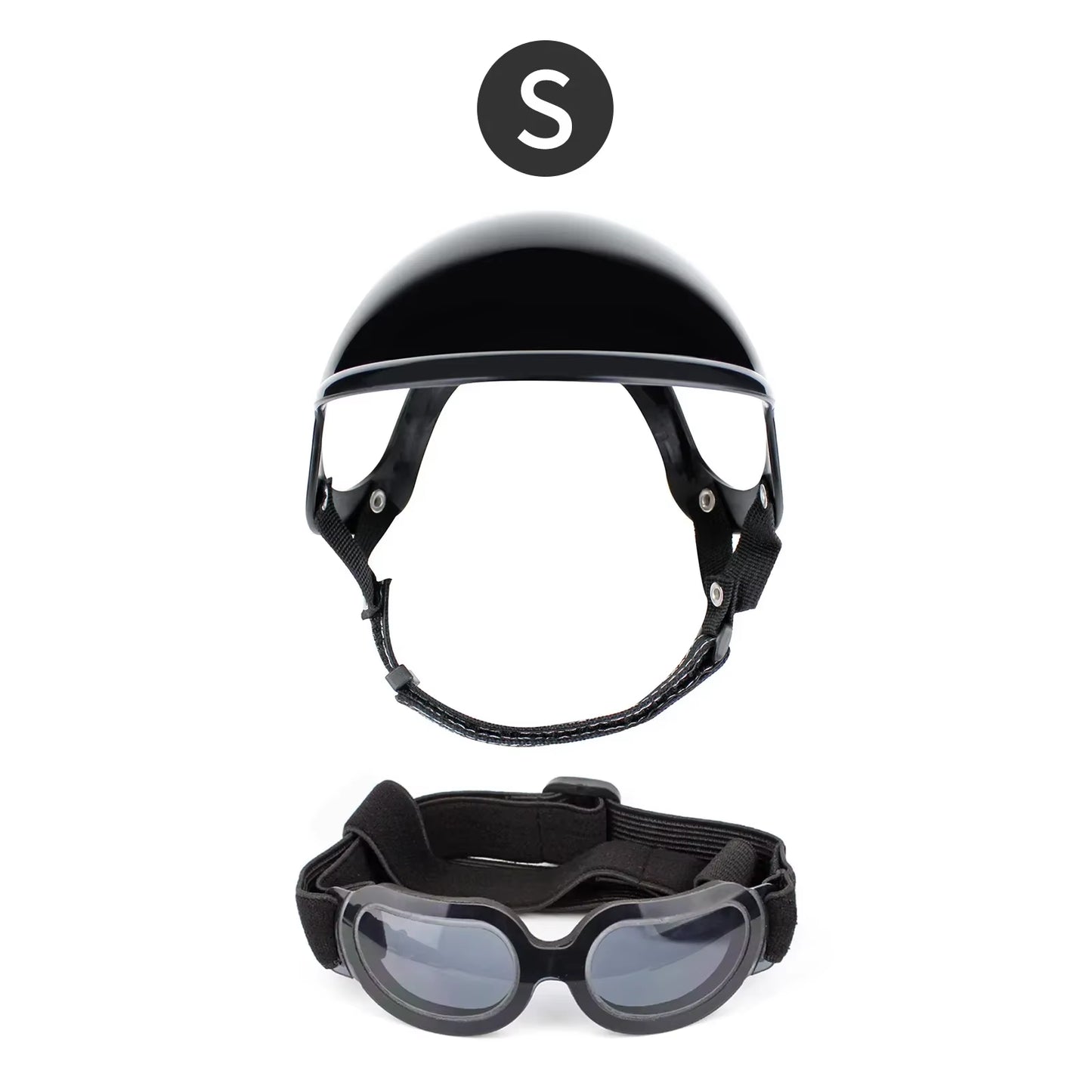 Dog Helmet and Goggles-Uv Protection Doggy Sunglasses Dog Glasses Pet Hat Motorcycle Helmets Protection for Puppy Riding