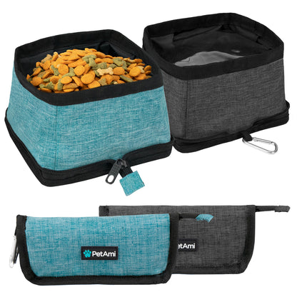 Travel Collapsible Dog Bowl Foldable Expand Water Dish for Pet Cat Food Hiking