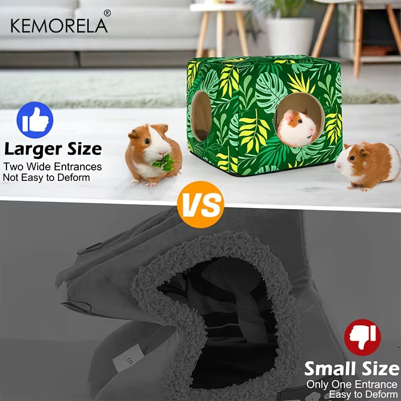 1PC Guinea Hideout Washable Guinea House Comfortable Guinea Bed for Small Pets Rabbit/Bunny/Hamster/Chicken Guinea Accessories