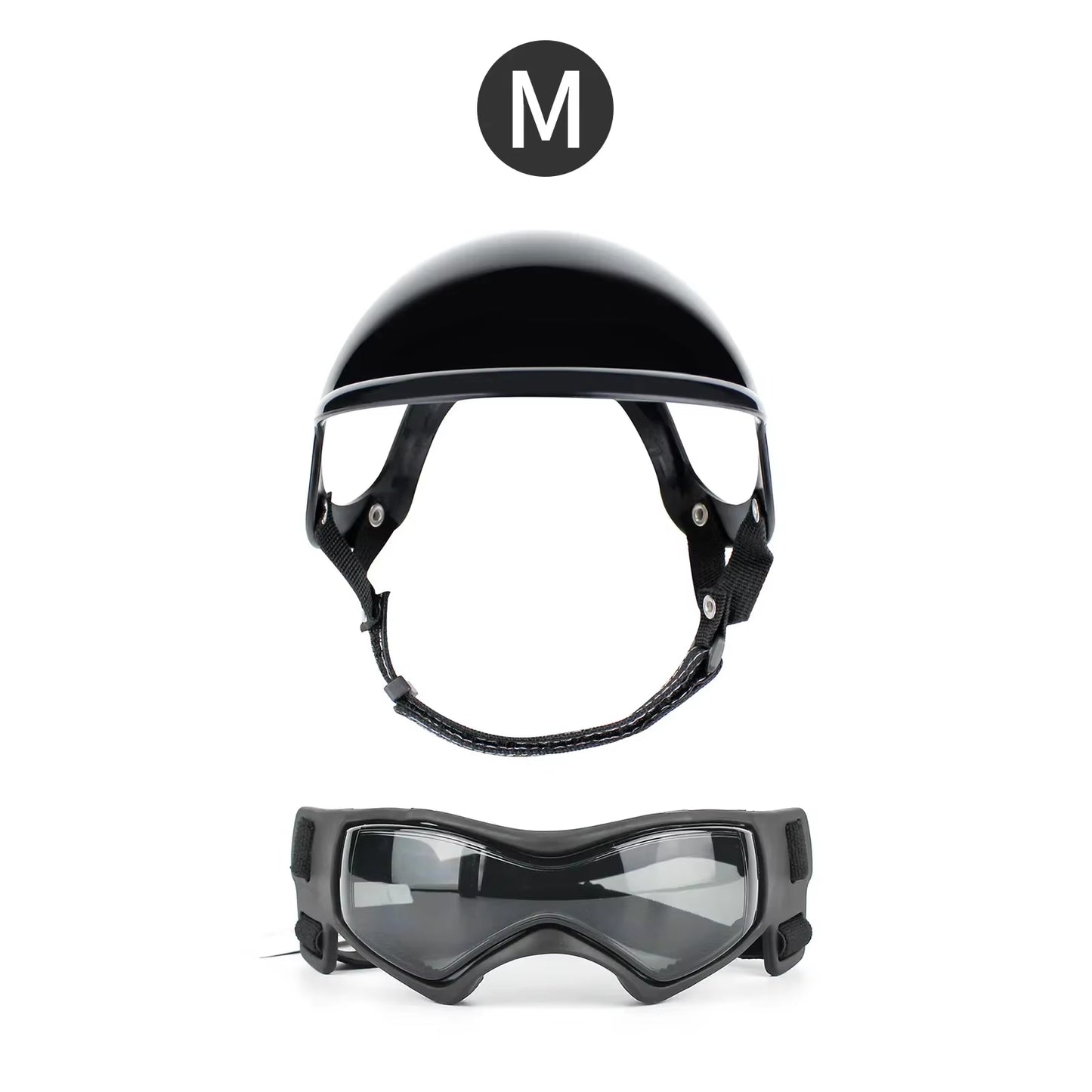Dog Helmet and Goggles-Uv Protection Doggy Sunglasses Dog Glasses Pet Hat Motorcycle Helmets Protection for Puppy Riding