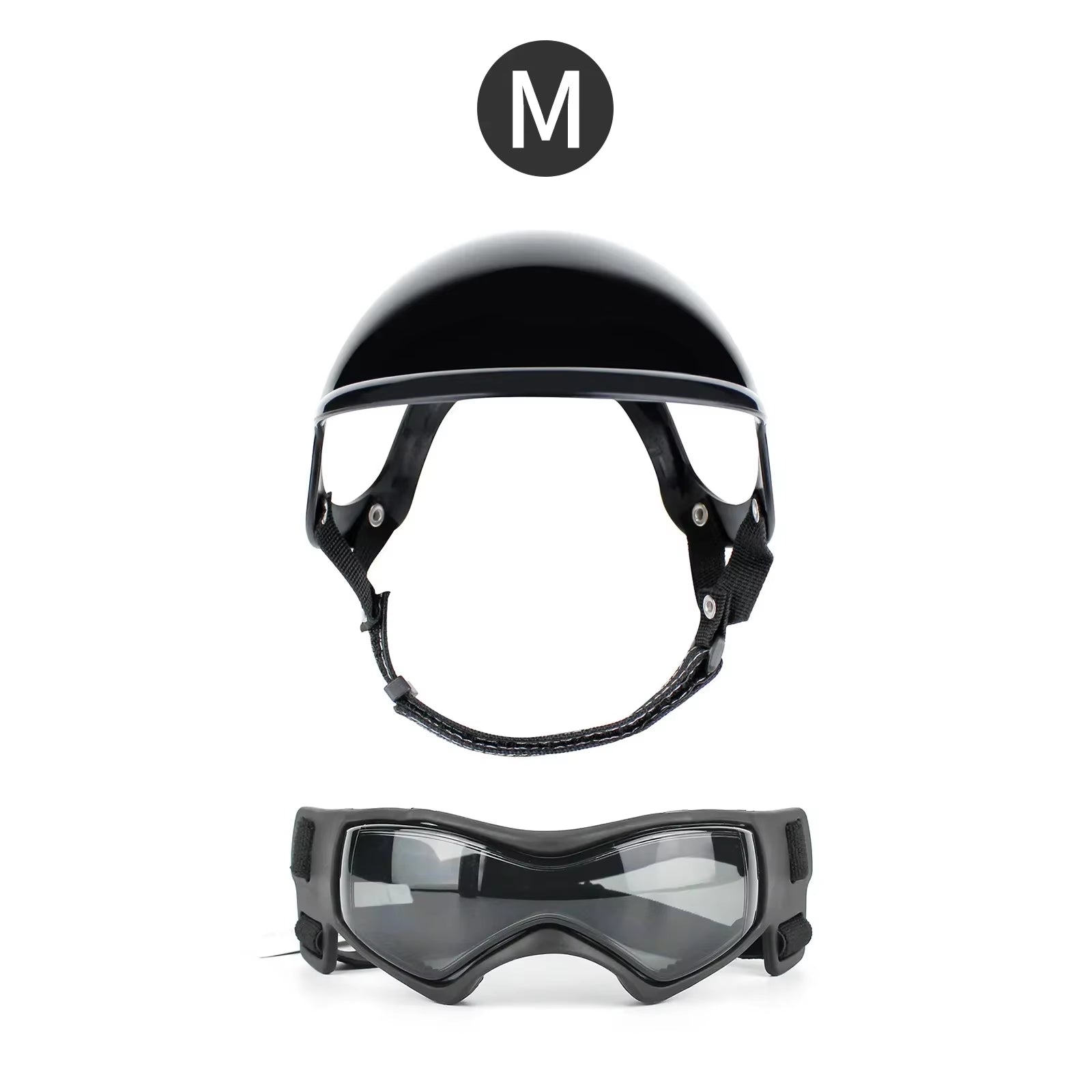 Dog Helmet and Goggles-Uv Protection Doggy Sunglasses Dog Glasses Pet Hat Motorcycle Helmets Protection for Puppy Riding