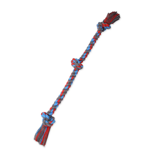 Flossy Chews Cottonblend 5 Knot Tug Rope Dog Toy Extra Large 36", Assorted Colors
