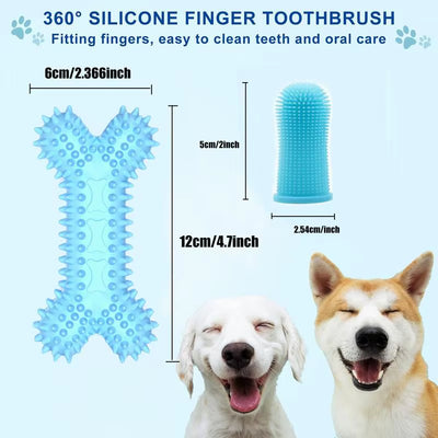 Dog Finger Toothbrush Cat Toothbrush Puppy Tooth Brushing Kit Dog Toothbrush Pet Supplies Dog Teeth Cleaning Wipes for Home